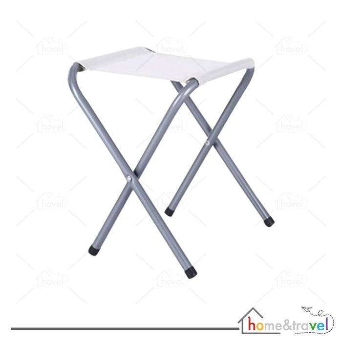Sale HOVELSHOP Kursi Lipat Portable Camping Bangku Pancing Folding Chair - PutihTerlaris