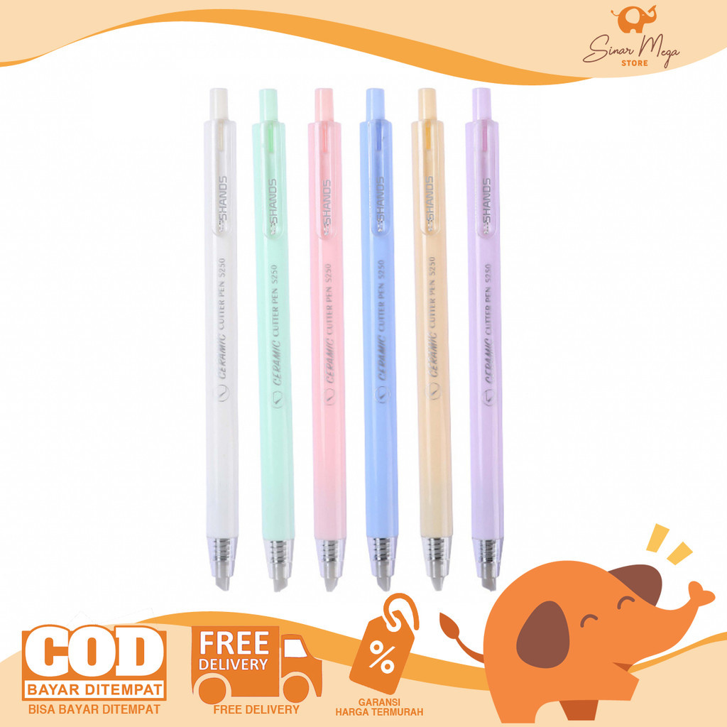 

Shands Pastel Color Cutter Pen - Pisau Kater Bentuk Pulpen SATUAN Murah