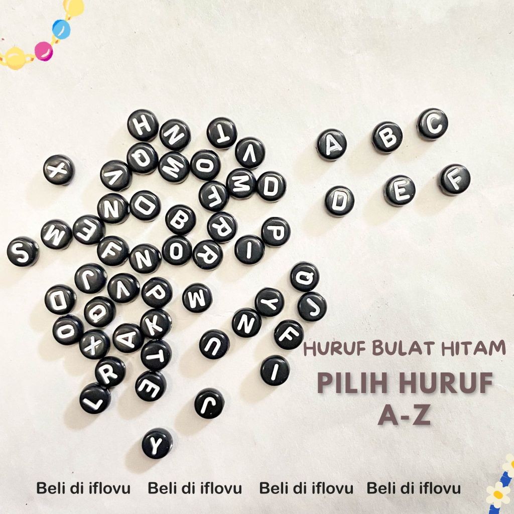 Gratis ongkir  (Pilih Huruf) Manik Manik Huruf Abjad Satuan Bisa pilih A - Z