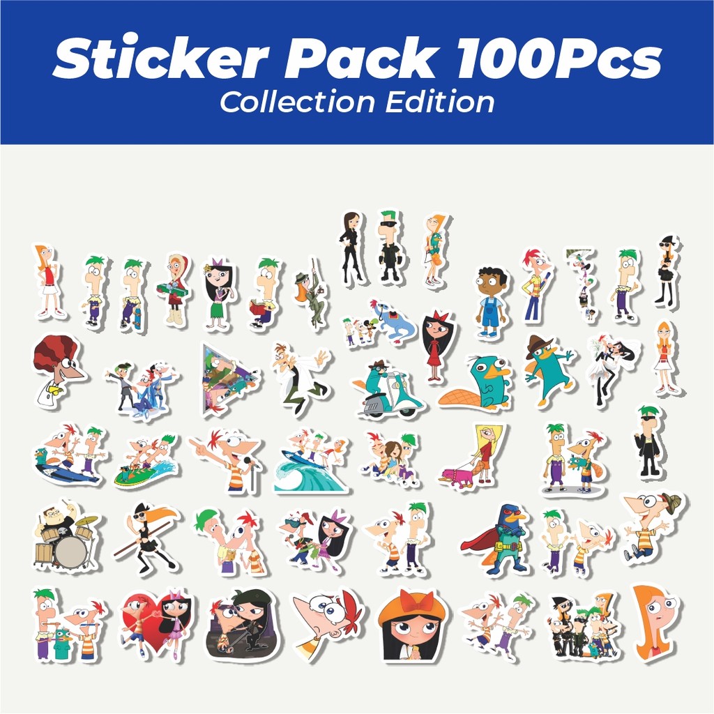 

Hot Sticker Kartun Phineas And Ferb Sticker Lucu Anti Air Stikers Berperekat Waterproof Sticker Decal Buat Motor Helm Buku Journal Koper Casing HP Laptop Botol Minum