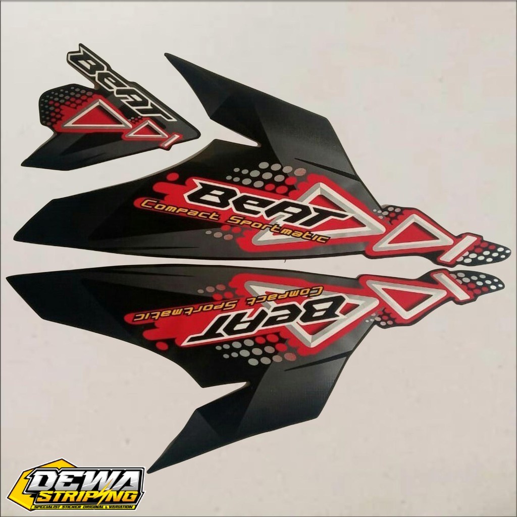 Stiker Striping Honda BEAT Karbu 2011 Hitam