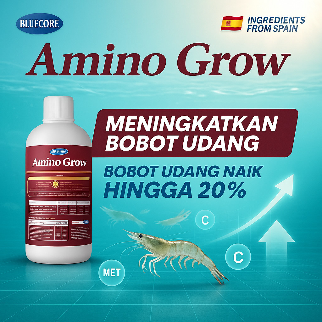 Bluecore Amino Grow Suplemen Udang Dan Lobster 5 In 1 Probiotik Plus Oil