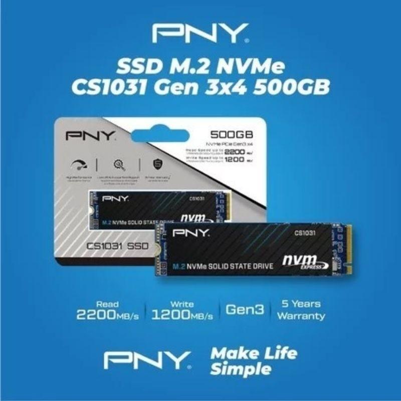 PNY M2 SSD 2280 CS1031 NVME 500GB GEN 3X4CO