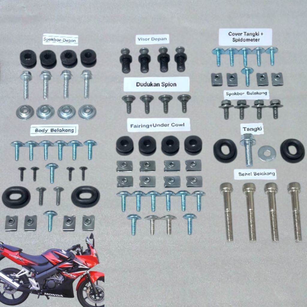 Baut Full Set Body Honda CBR 150 Old Lama CBU Thailand Lengkap