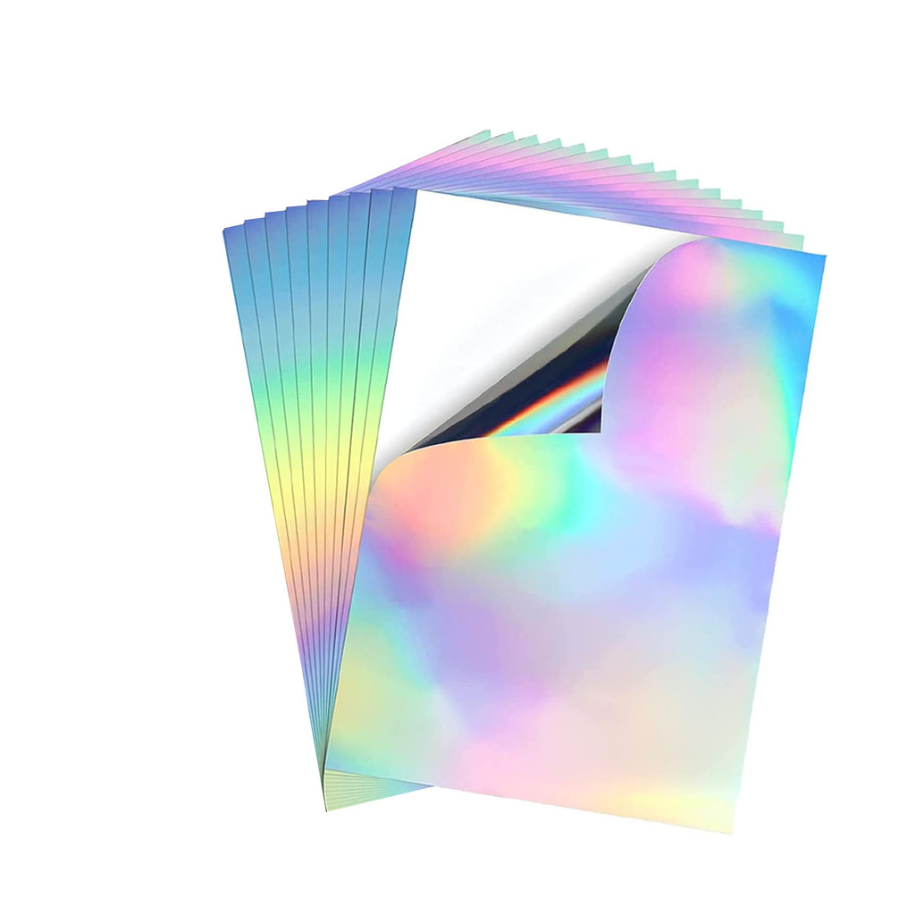 10sheets A4 Holographic Printable Sticker Paper For Ink Jet & Laser Printer Vinyl Sticker Printable 