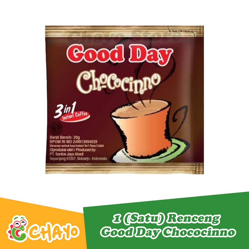 

Good Day Chococinno Kopi Instan 3 in 1 Sachet 1 Renceng - 10 Sachet
