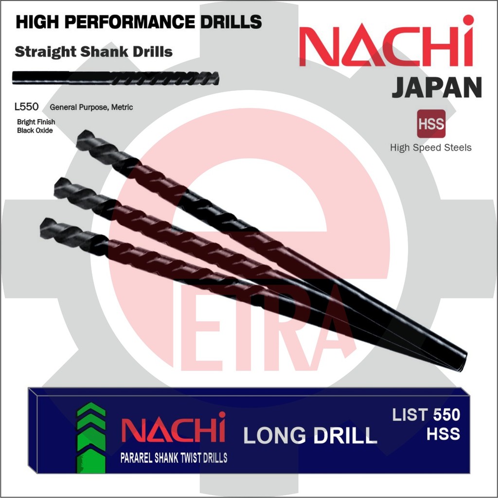 Mata Bor Nachi 12mm X 400mm Panjang - Long Drill Nachi Long 12x400mm