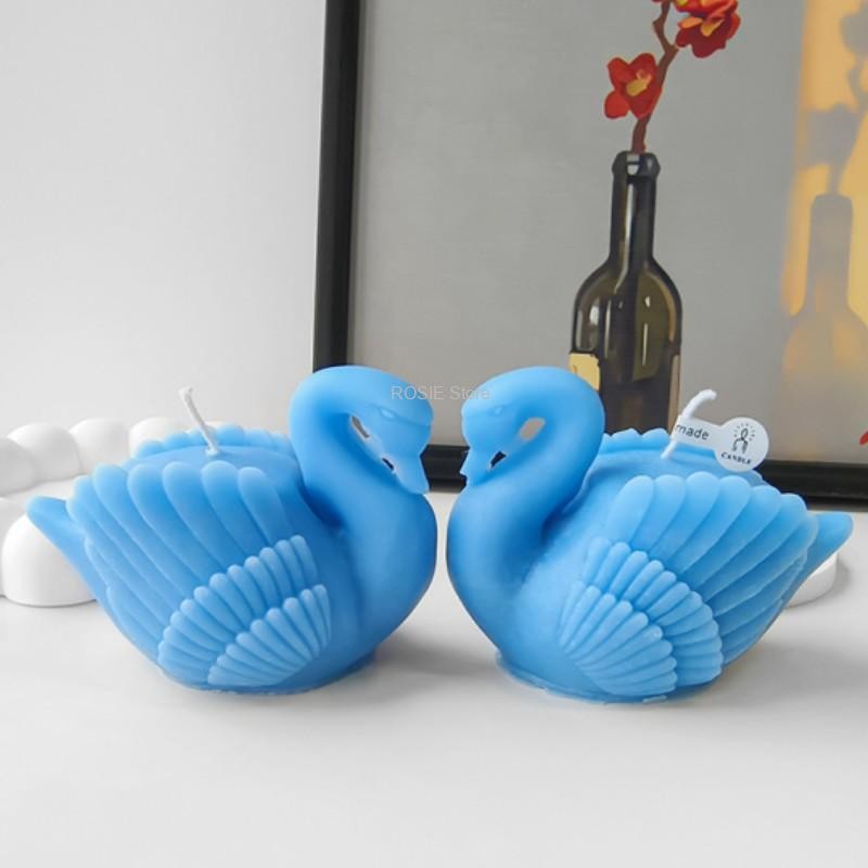

Swan Candle Silicone Candle Mould Aromatherapy Soap Plaster Ice Cube Baking Mold Birthday Party Wedding Wedding Decoration Gifts
