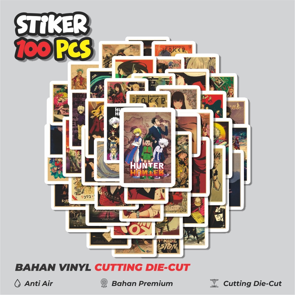 

Terbaru! 50 pcs Stiker Poster Kertas Kraft Motif Kartun Anime Dekorasi Lucu Kreatif untuk Notebook, Skateboard, HP