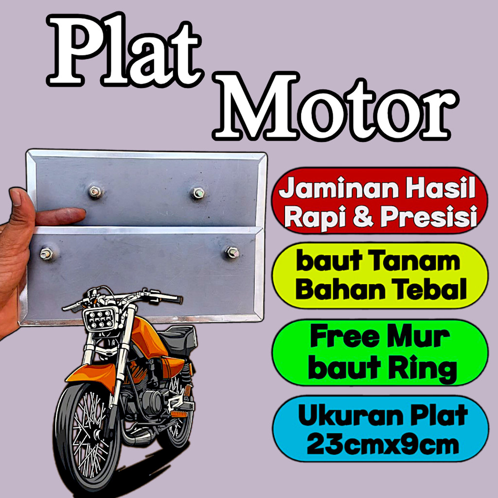 Plat Putih Baut Tanam