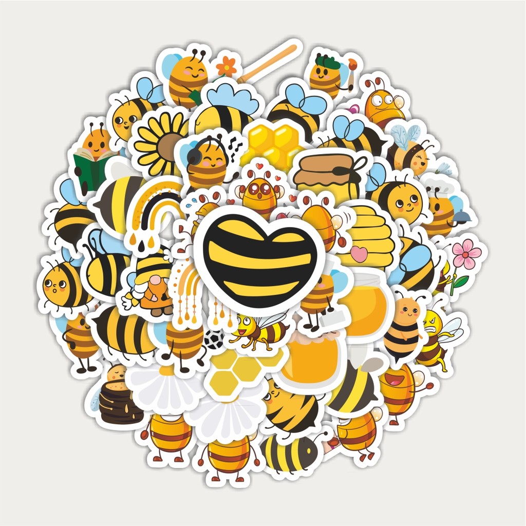 

Sticker Pack Stiker Kartun Lucu Lebah | Sticker TUMBLR | Stiker LAPTOP KOPER HELM