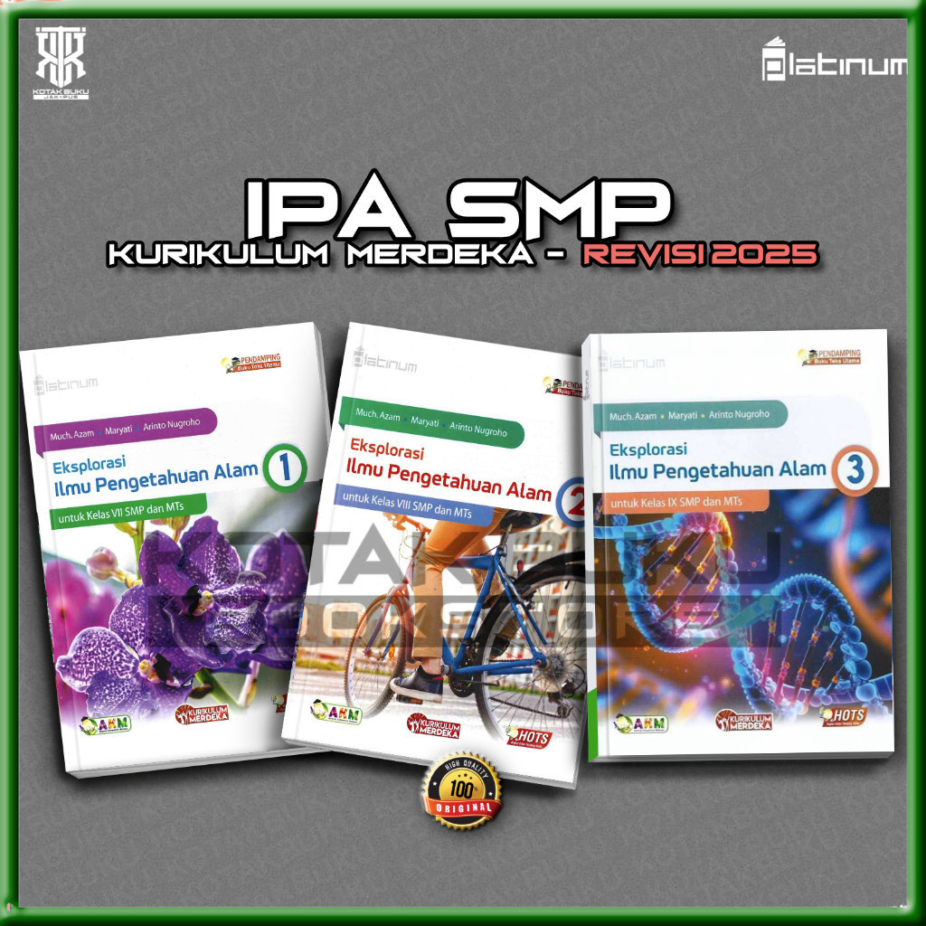 [ TS ] Buku IPA kelas 7 8 9 SMP Kurikulum Merdeka / IPA SMP / Platinum / Tiga Serangkai / Revisi 202