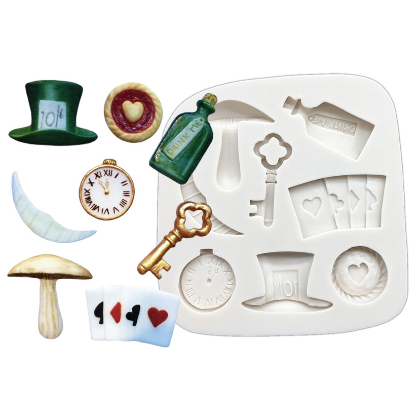 

Hat Poker Mushroom Silicone Sugarcraft Mold Resin Tools Cupcake Baking Mould Fondant Cake Decorating Tools