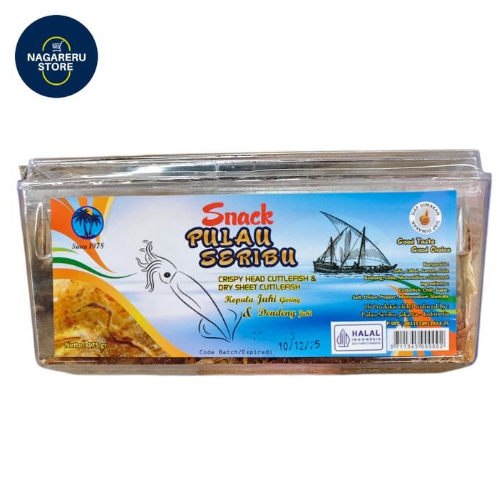 

Snack pulau seribu kepala juhi garing dan dendeng juhi 175gr
