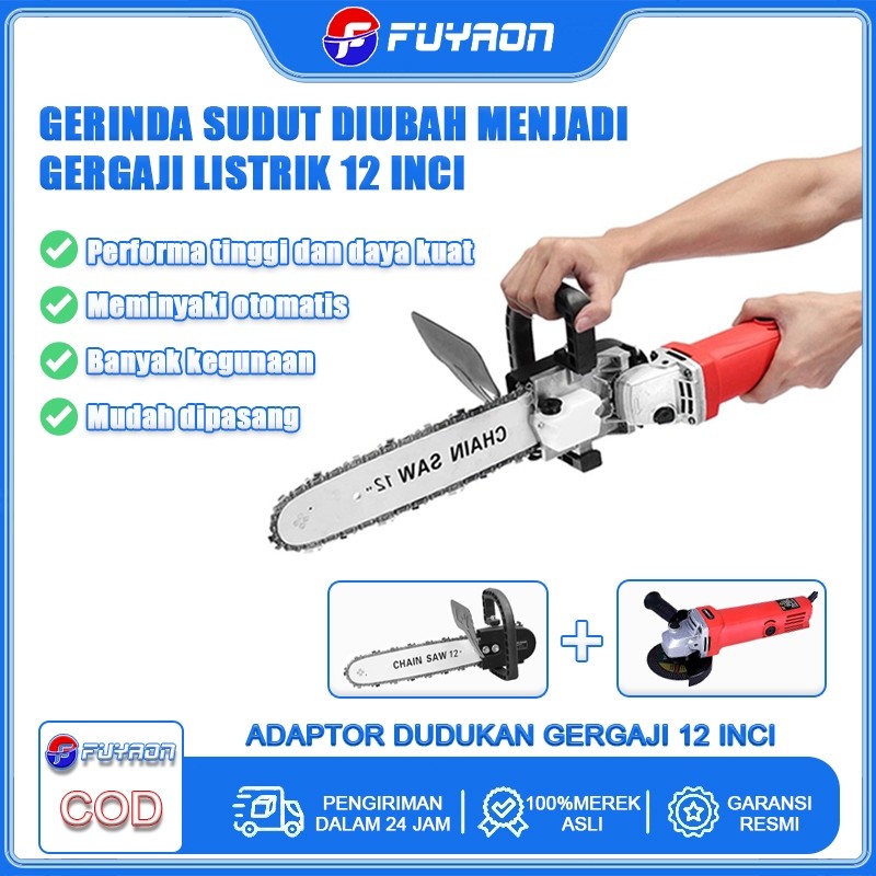 FULSET FUYAON Gergaji Pertajam Tangan Mini/Adaptor Gergaji Mesin Konverter Adaptor Penggiling Sudut/