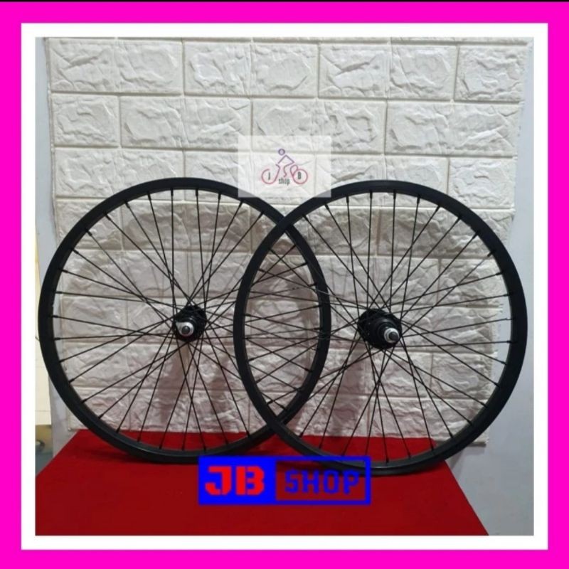 VELG RIM RODA  SEPEDA 20 ALLOY WHEEL SET SIAP PAKAI SEPEDA LIPAT CITY BIKE BMX MINION MINI DLL