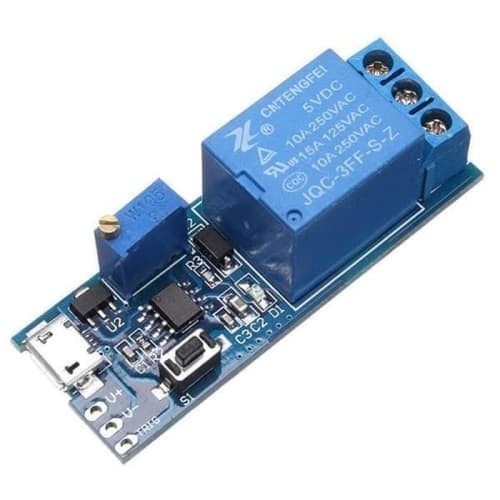 Timer Modul Pemicu Tunda Relay Modul 5-30 V Micro USB Power Timer Relay