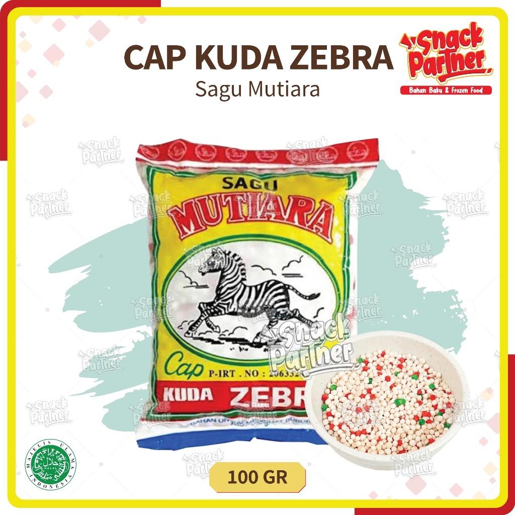 

SAGU MUTIARA 100 GR - CAP KUDA ZEBRA Sago 100GR