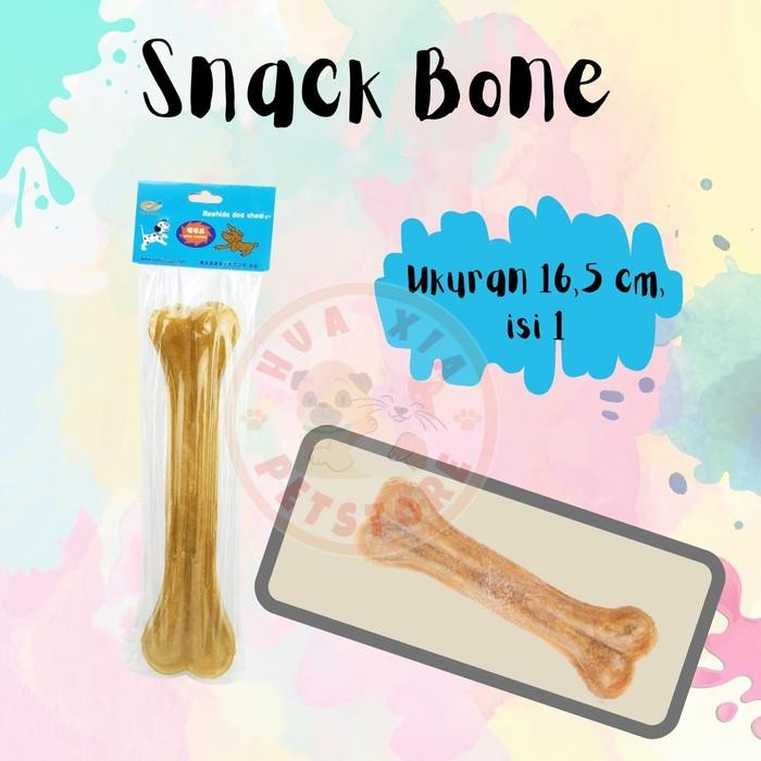 

Mainan Tulang Cemilan Anjing dari kulit sapi / Healthy Dog Snack Bone - 1 pcs 16,5 cm