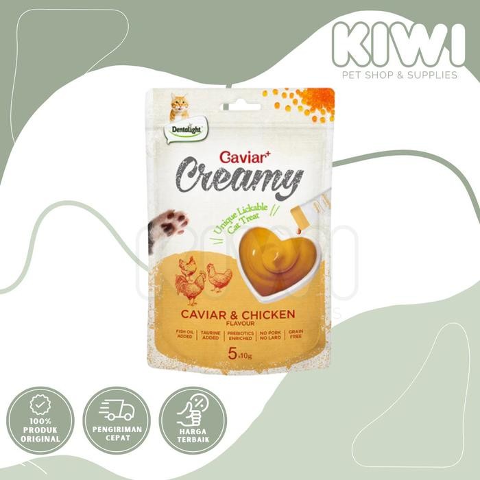 

Dentalight Caviar Creamy 5 x 10 GR Cat Snack Cemilan Treats Kucing - Chicken