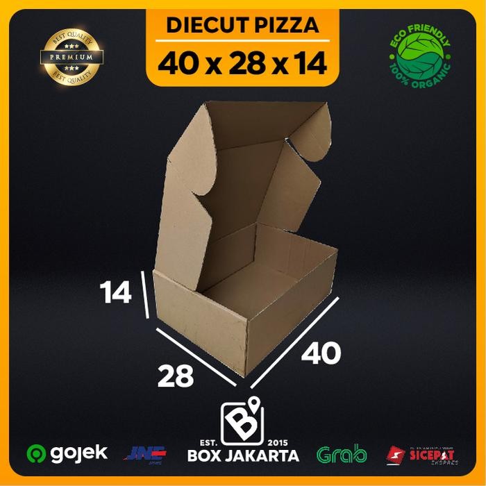

KARDUS uk 40x28x14 CM Diecut Pizza Corrugated Packaging Box