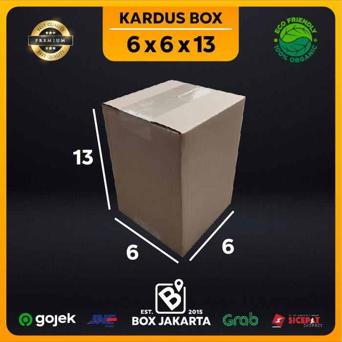 

KARDUS BOX uk 6x6x13 CM Kotak Packaging Corrugated SHEET POLOS