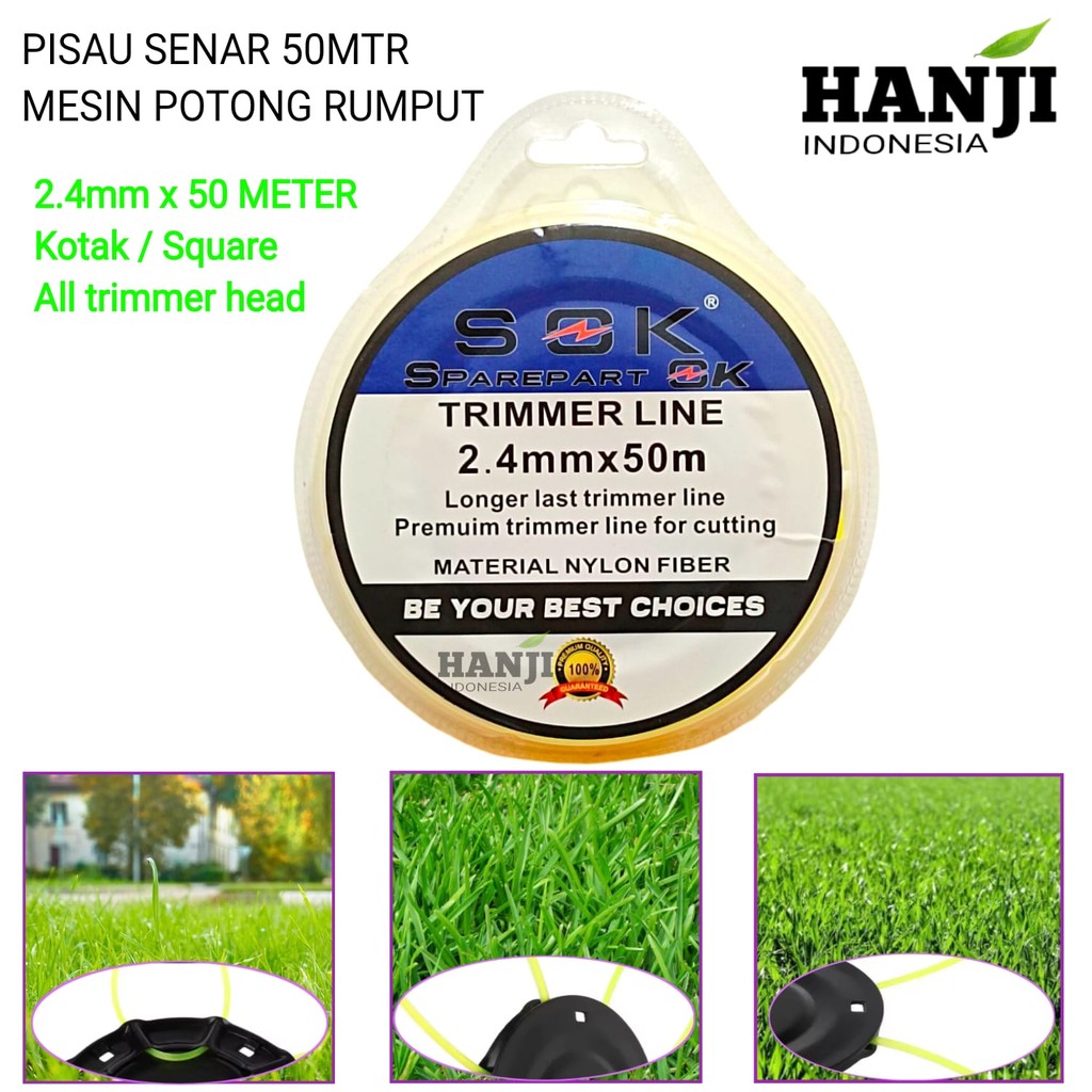 Pisau Senar Rumput Tali Senar Potong Rumput  Pisau Senar Potong Rumput Senar Potong 50 MTR
