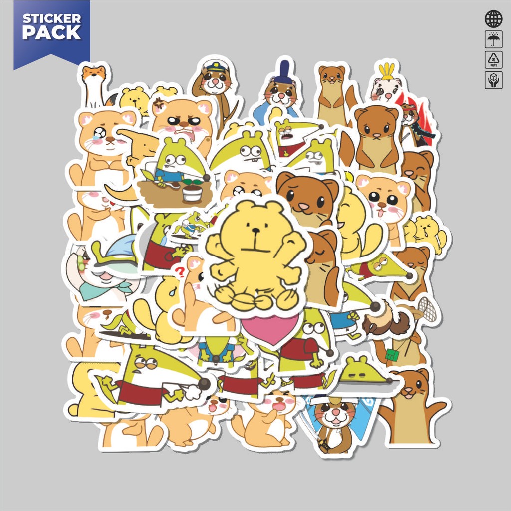 

[100PCS]Stiker Pack Stiker Hewan Musang Aesthetic Vinyl Anti Air Dekorasi Sticker Laptop Buku Journal Koper Helm Casing HP Gitar Helm Skateboard