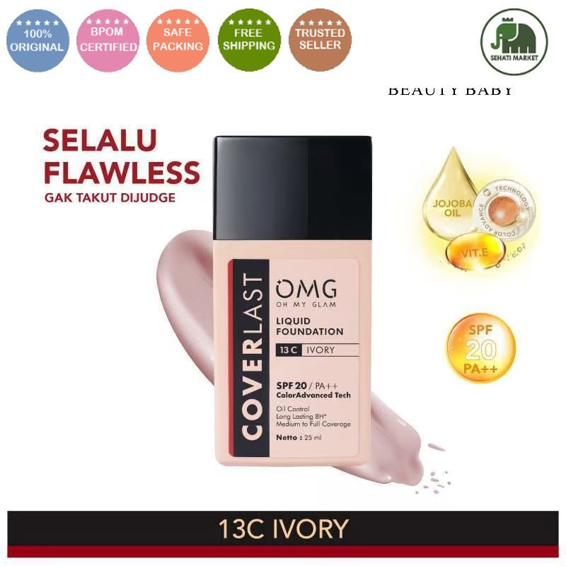 ֍SEHATI֎ OMG Oh My Glam Coverlast Series Indonesia / Liquid Foundation / Two Way Cake / Cushion Conc