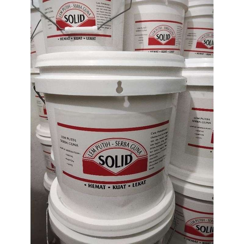 

Lem Putih Serbaguna SOLID 8 Kg Hemat-Kuat-Lekat