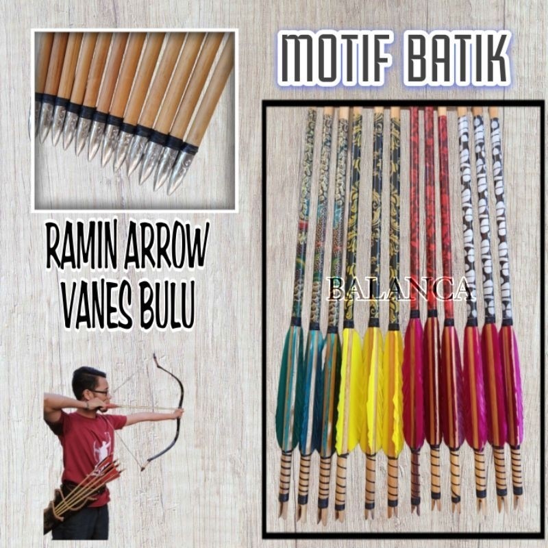 Arrow Kayu  - Ramin Arrow Batik - Arrow Kayu Tradisional Anak Panah KayuCO