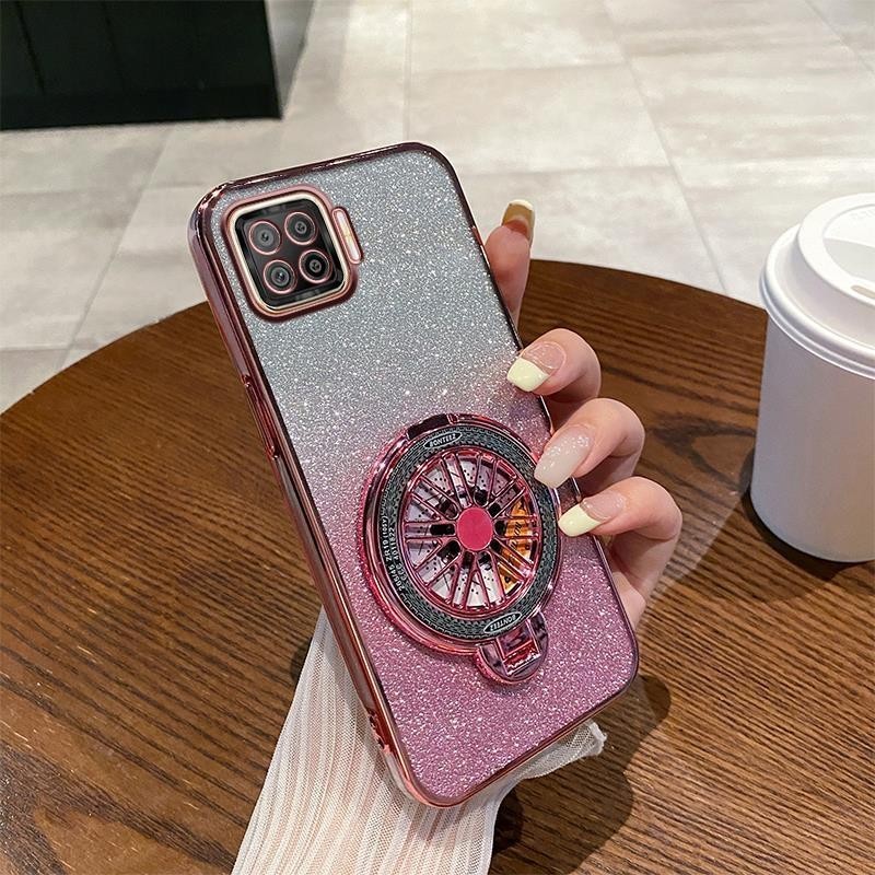 HP Soft Case OPPO Reno 4F Casing Silikon Untuk OPPO Reno4 F Reno4F SPH2209 Casing berkilau Berlapis 