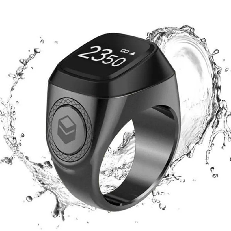 

Smart Tasbih Tally Digital Counter for Muslims Tasbeeh Zikr Ring 5 Prayer Time Vibration Reminder Waterproof