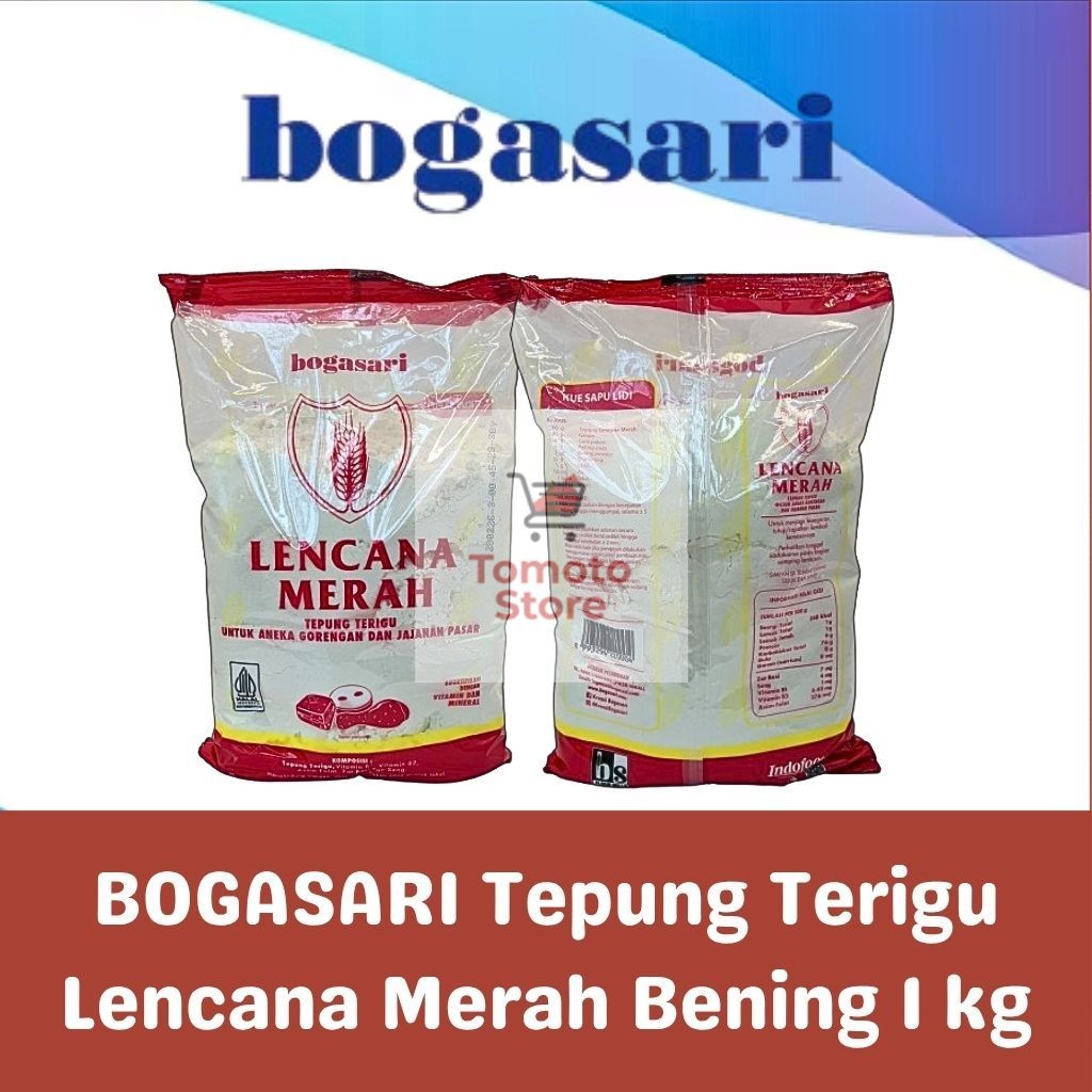 

✨ TOMOTOSTORE ✨ BOGASARI Tepung Terigu Lencana Merah Bening 1 kg
