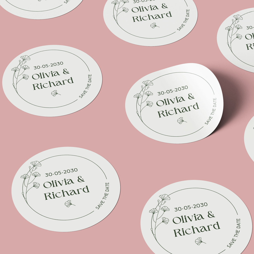 

[ISI 125pcs] Aneka Sticker Souvenir Bulat Stiker Wedding Pernikahan Lingkaran Minimalis WB510