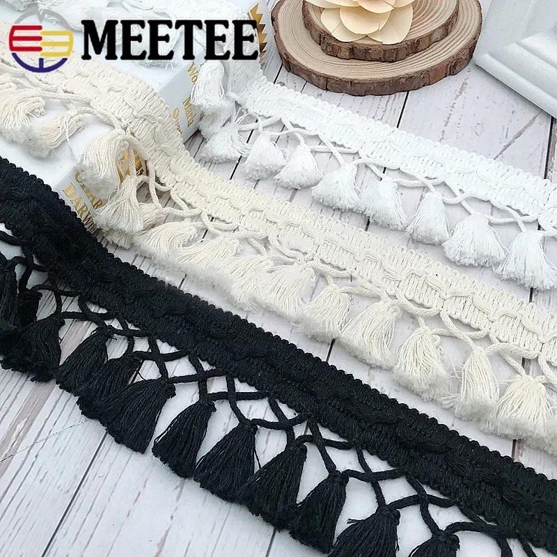 

1-10Yard Meetee 6cm Cotton Fringe Lace Drop Tassel Trim Ribbon for Cloth Hometextile Decor DIY Handmade Craft Sewing Accessories