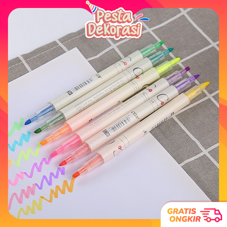 

PESTA DEKORASI S5821 1 Set Stabilo Warna Warni 1 Set Stabilo Highlighter Warna Stabilo Warna Highlighter Warna Warni