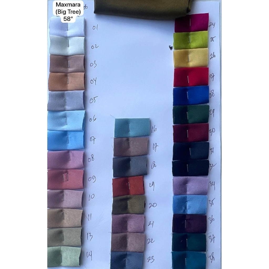 Satin Maxmara Premium Kain Furing Dalaman Kebaya Harga Yard (minimal order 1 roll)