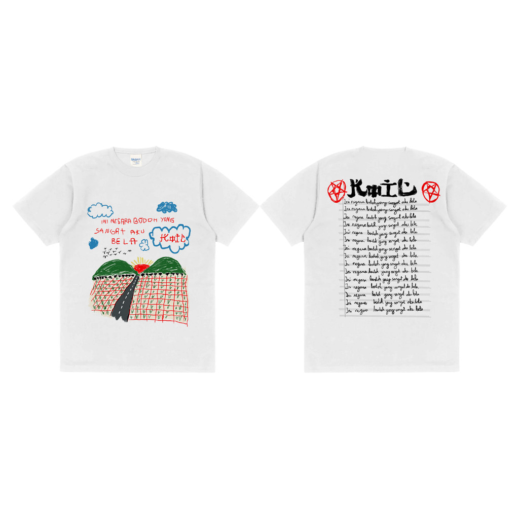 T Shirt Baju Kaos Distro 24s unisex T-shirt Band Koil -   Ini negara Bodoh Yang Sangat Aku Bela