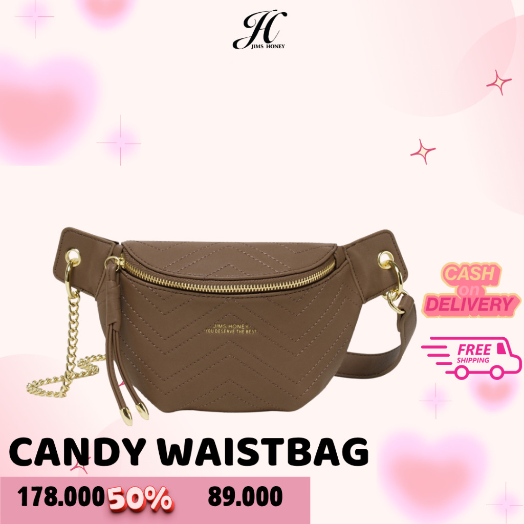 Jims Honey Tas Wanita Candy Waist Bag Sintetis