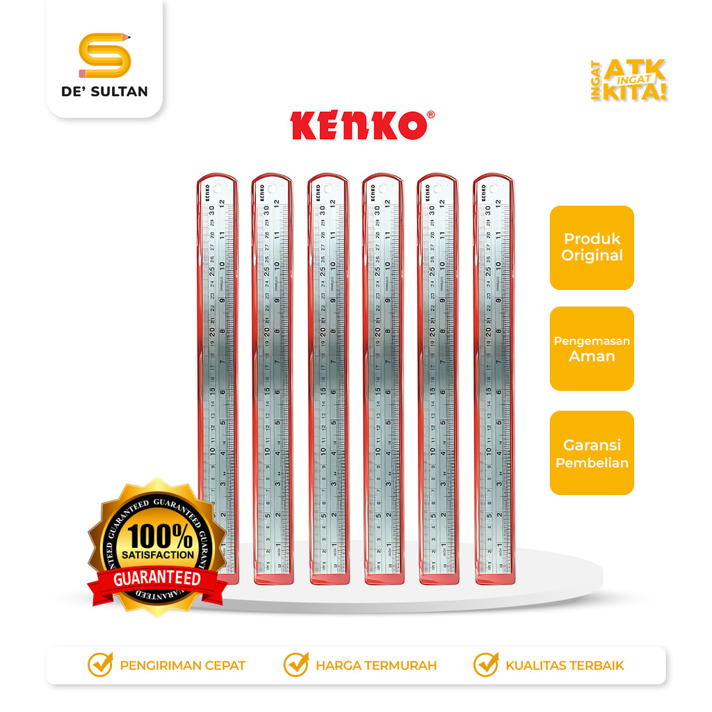 

KENKO PENGGARIS BESI/ STAINLESS STEEL RULER 30cm (1PC)