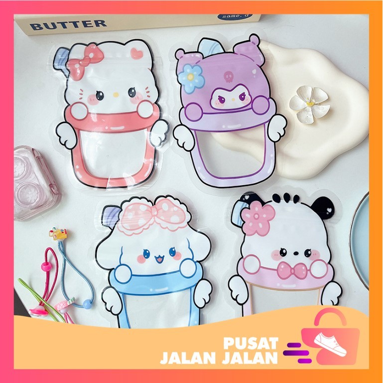 

PJJ - 6441 Pouch Travel Portable / Plastik Goodie Bag Anak / Tempat Penyimpanan Aksesoris Lucu / Plastik Ziplock Motif Karakter