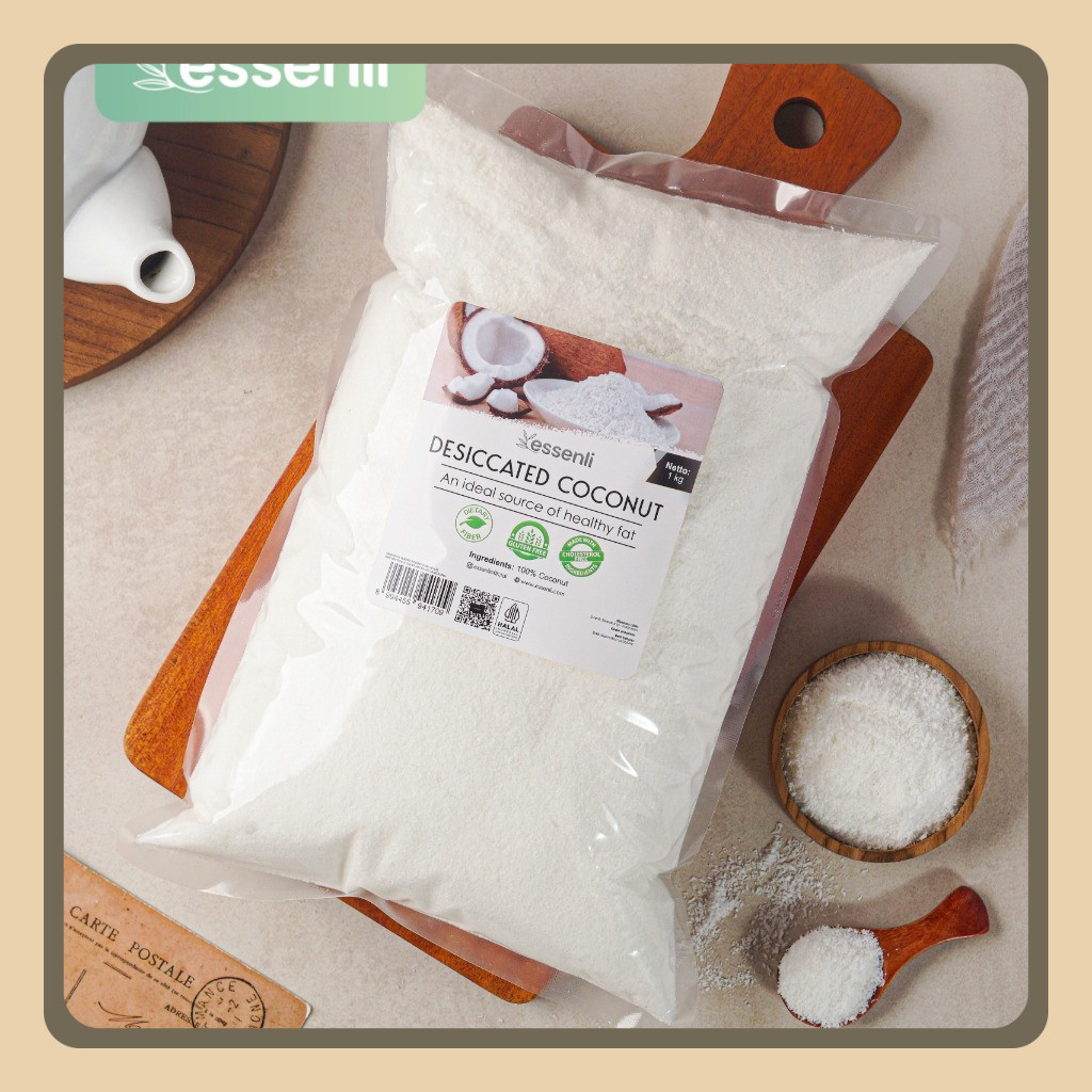 

Essenli Dessicated Coconut / Kelapa Parut Kering 1Kg