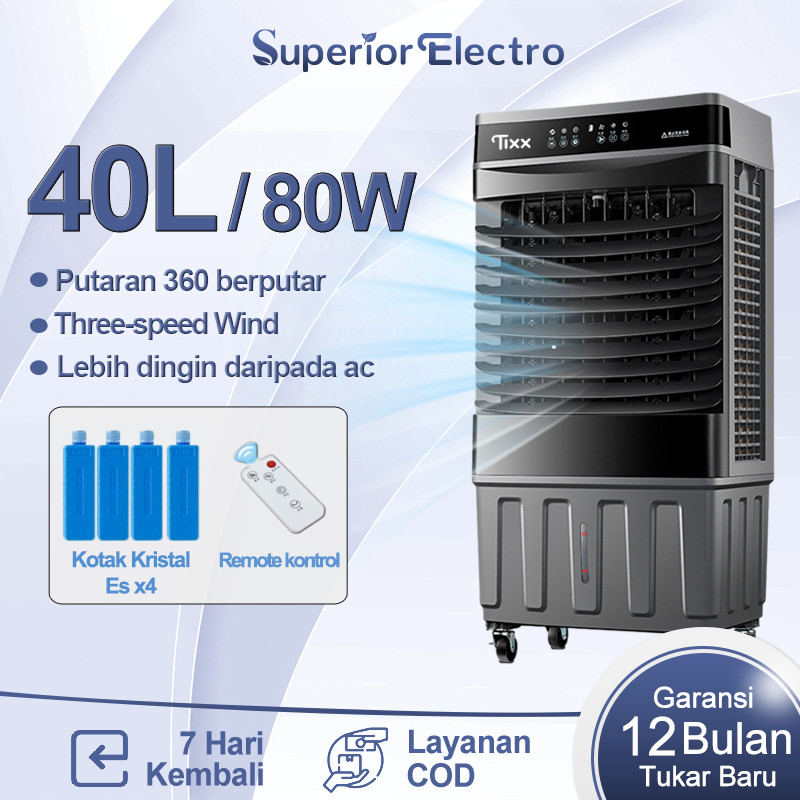 [COD]Superior  Kipas Angin Pendingin Tangki Besar 40L Ac Portable Air Cooler Pendingin Ruangan
