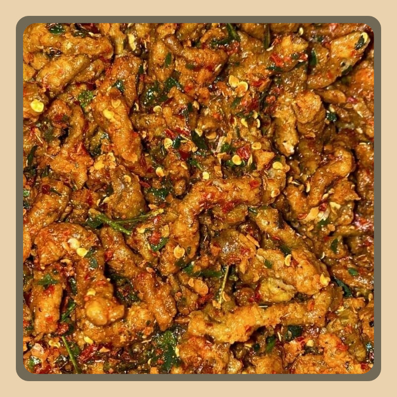 

Usus krispi Pedas Daun Jeruk 500 Gram