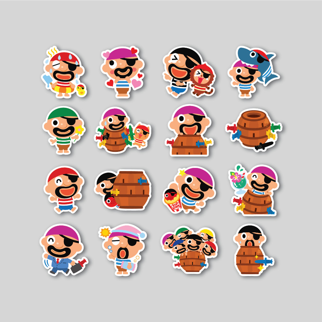 

Sticker Pack Pop Up Pirates | Sticker Tumblr | Stiker Laptop Koper Helm