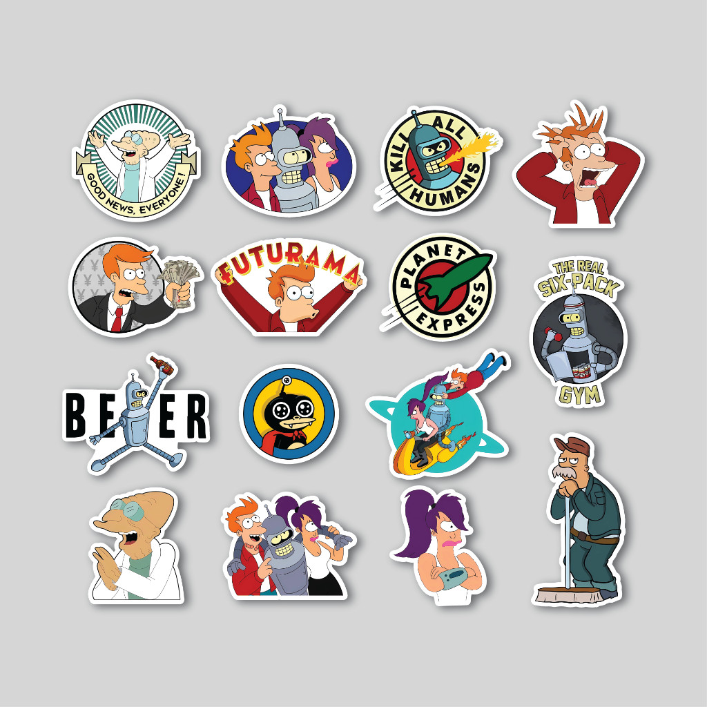 

Sticker Pack Futurama | Sticker Tumbler | Stiker Laptop Koper Helm