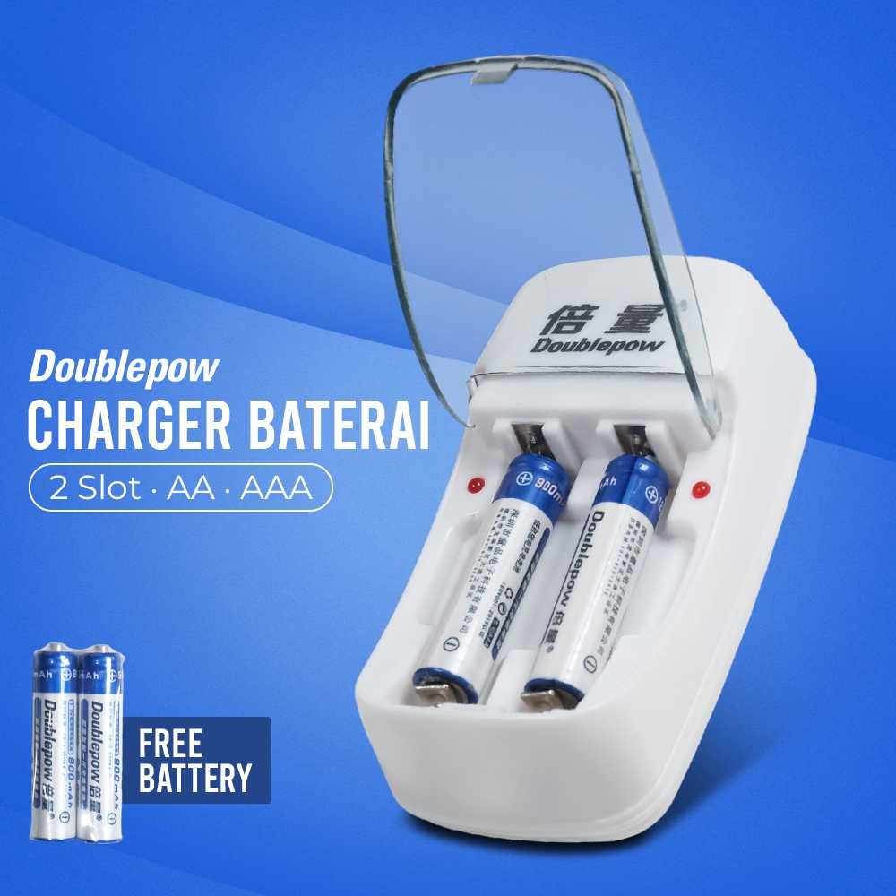 Doublepow Charger Baterai Rechargeable 2 Slot AA AAA with AAA 2 PCS - DP-B01 -DP