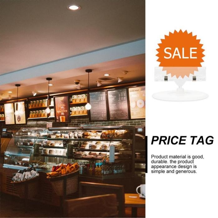 

Promo Isi10 Price Tag Hanger Stand Jepitan Display Promo Hanger Menu Makanan - M-10pc terlaris