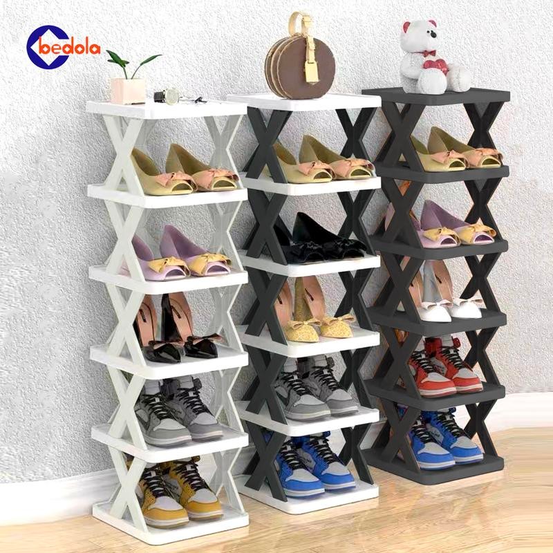 

Bedola Rak sepatu X tempat sepatu susun rak sendal tempat sendal rak serbaguna plastik